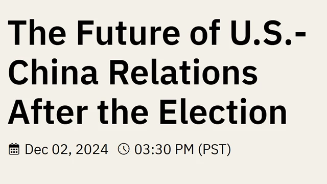 UCLAThe Future of U.S.-China Relations After the Election