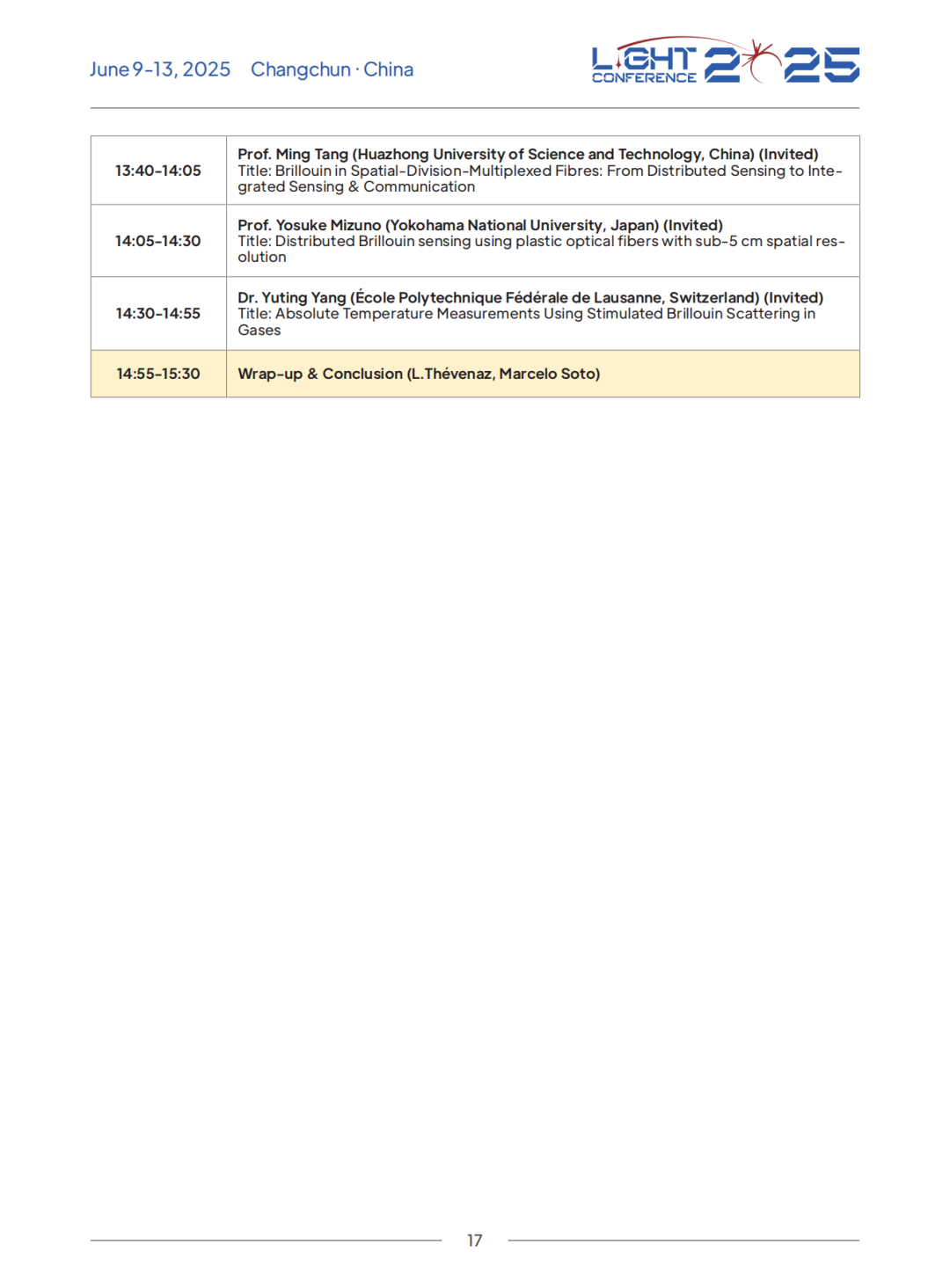 Light Conference 2025 ֪ͨ