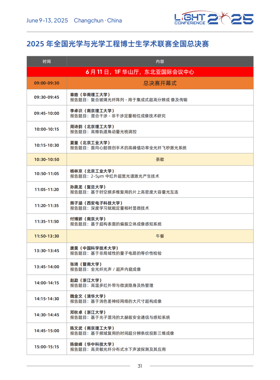 Light Conference 2025 ֪ͨ