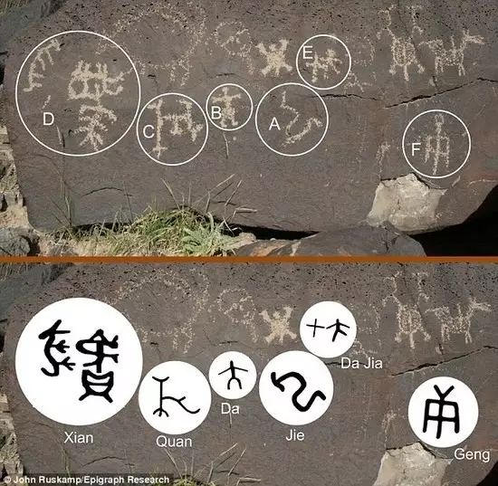 美国山崖发现3000年前中国甲骨文遗迹!证实了一个大胆的猜测!