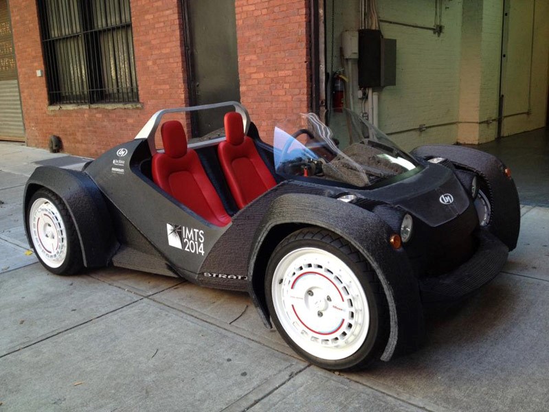 首款3D打印汽车走上纽约街头 全车仅用40个零件 制作周期44个小时