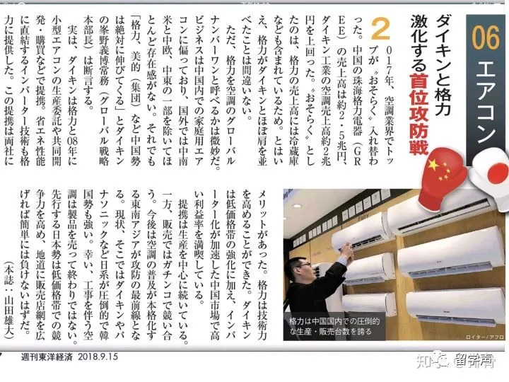 日本著名商业周刊发表专辑文章：《中日50个领域的对决》